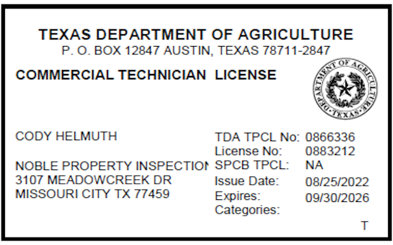 Cody Helmuth - Commercial Technician #0883212