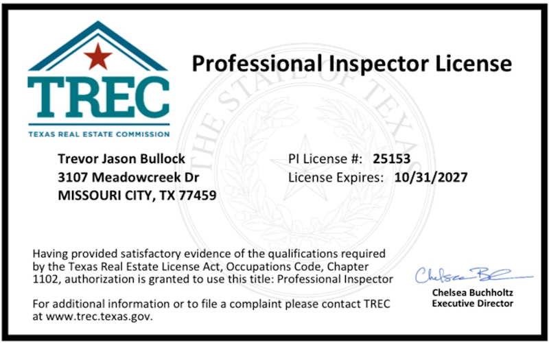 Trevor Bullock - License #25153