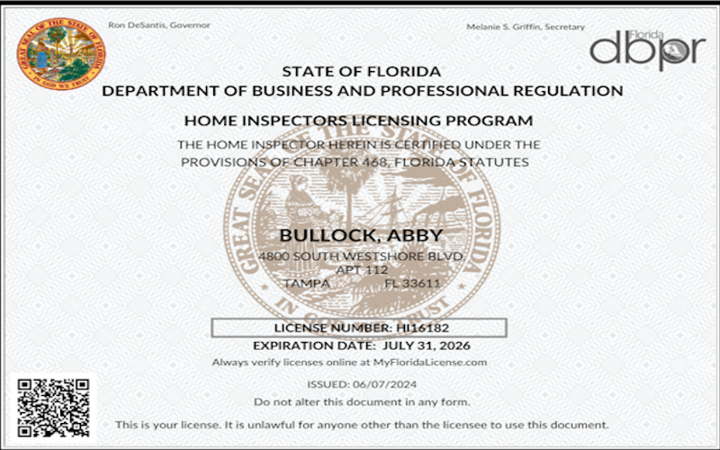 Abby Bullock - License #HI16182