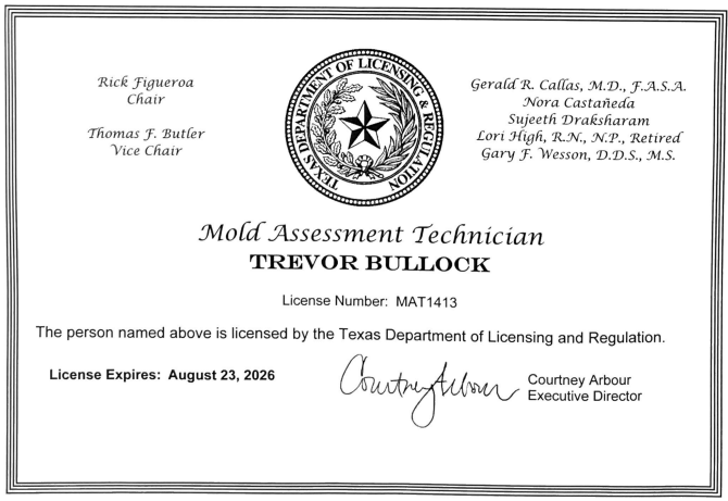 Trevor Bullock - License #MAT1413