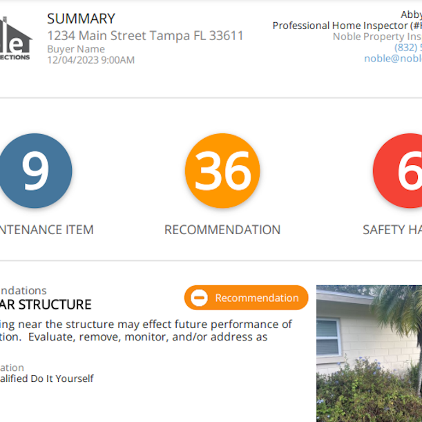 Summary report format